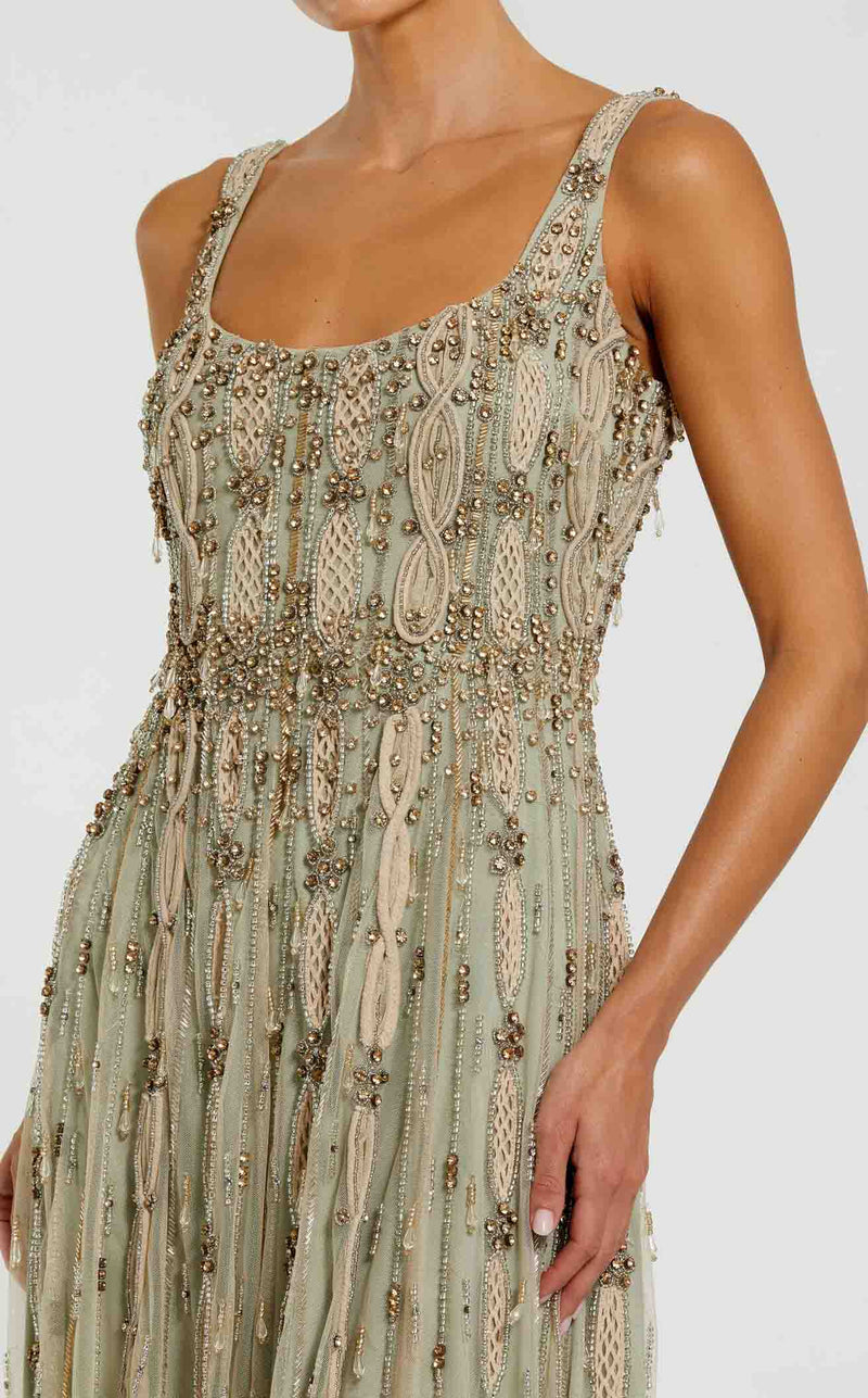 Mac Duggal 10078 Nude-Sage