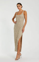 Mac Duggal 10084 Nude/Silver