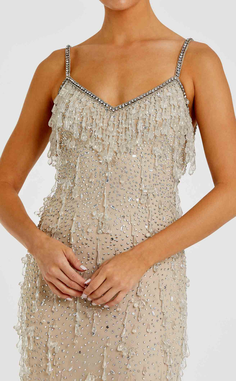 Mac Duggal 10101 Nude/Silver