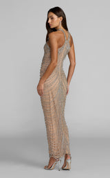 Mac Duggal 10206 Nude/Silver