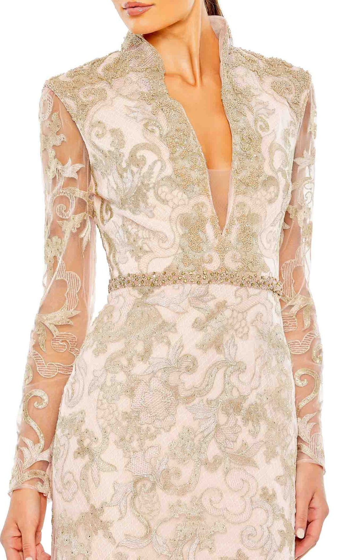 Mac Duggal Women's Lace A-Line Gown - Powder Blue - Size 8