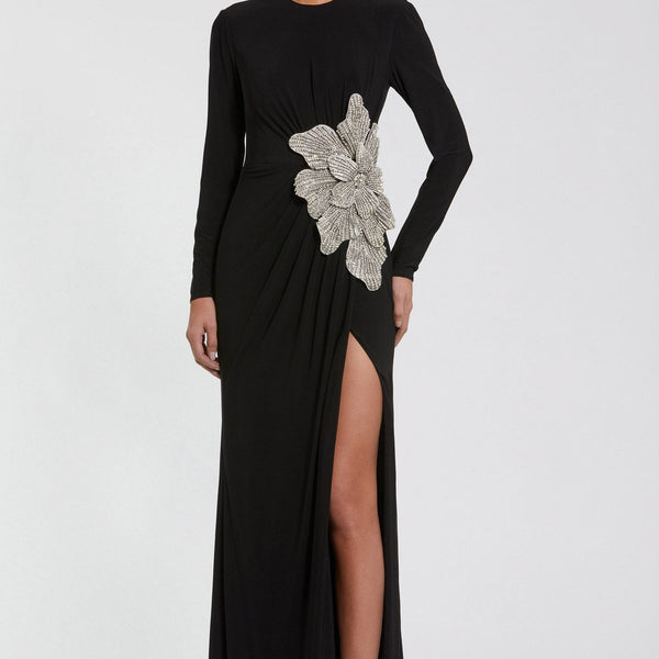 【Mac Duggal】スパンコール付きイブニングドレス Mac-Duggal-11809-Black-