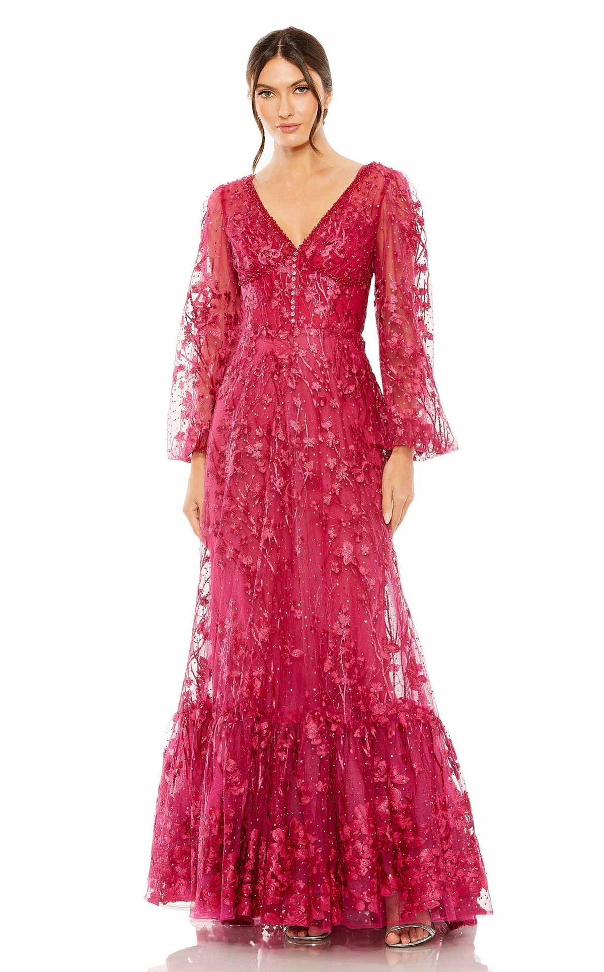 fitted lace wedding dress Mac Duggal 20430 Dress