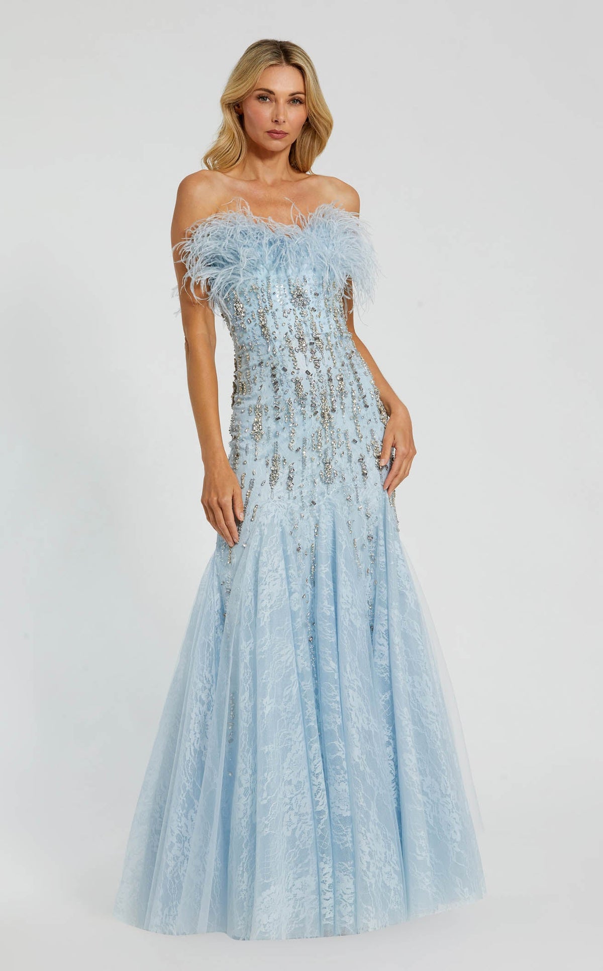 fitted lace wedding dress Mac Duggal 2238 Dress