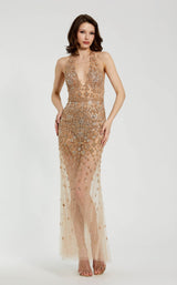 Mac Duggal 2241 Nude/Silver