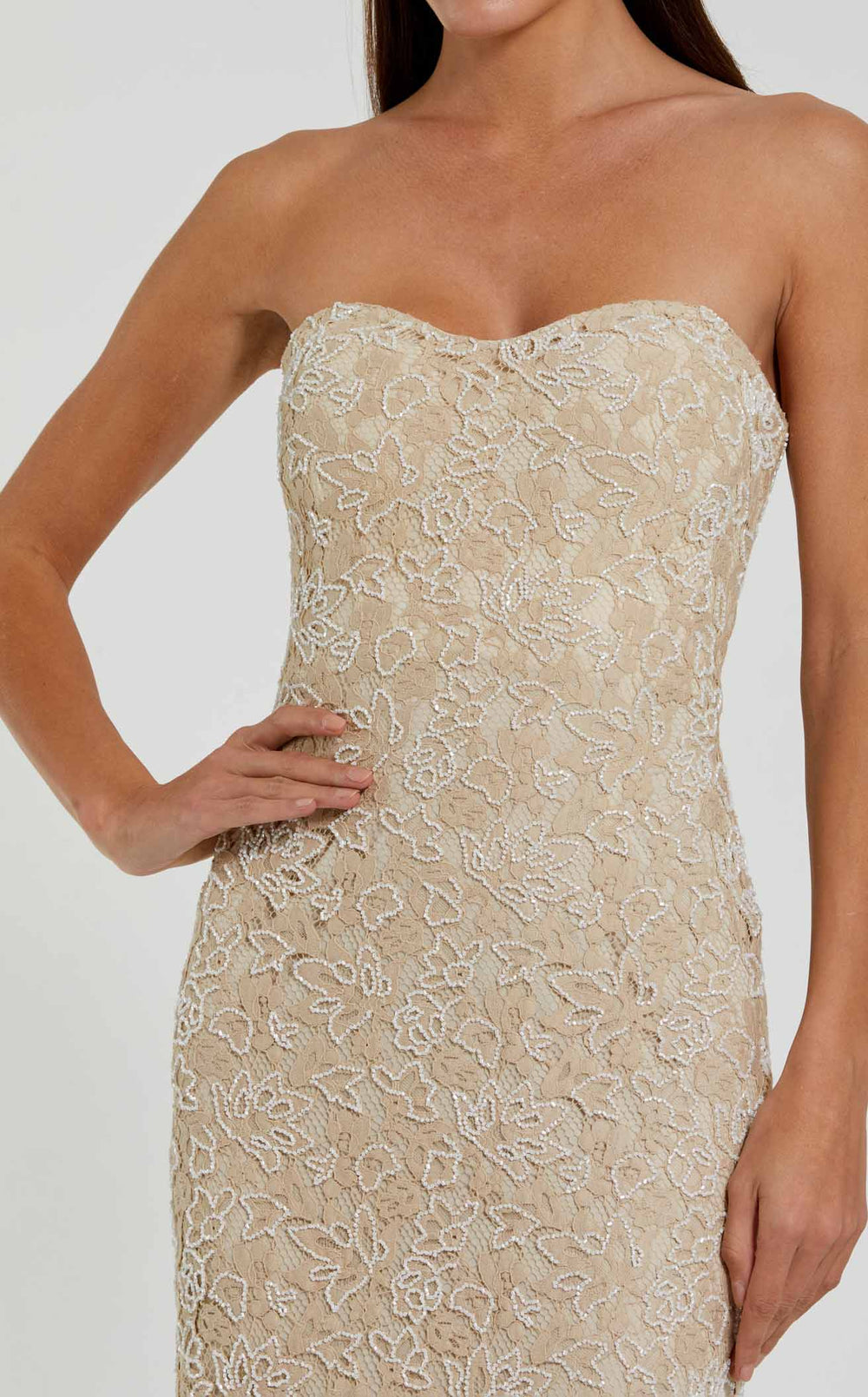Mac Duggal 24067 Beige