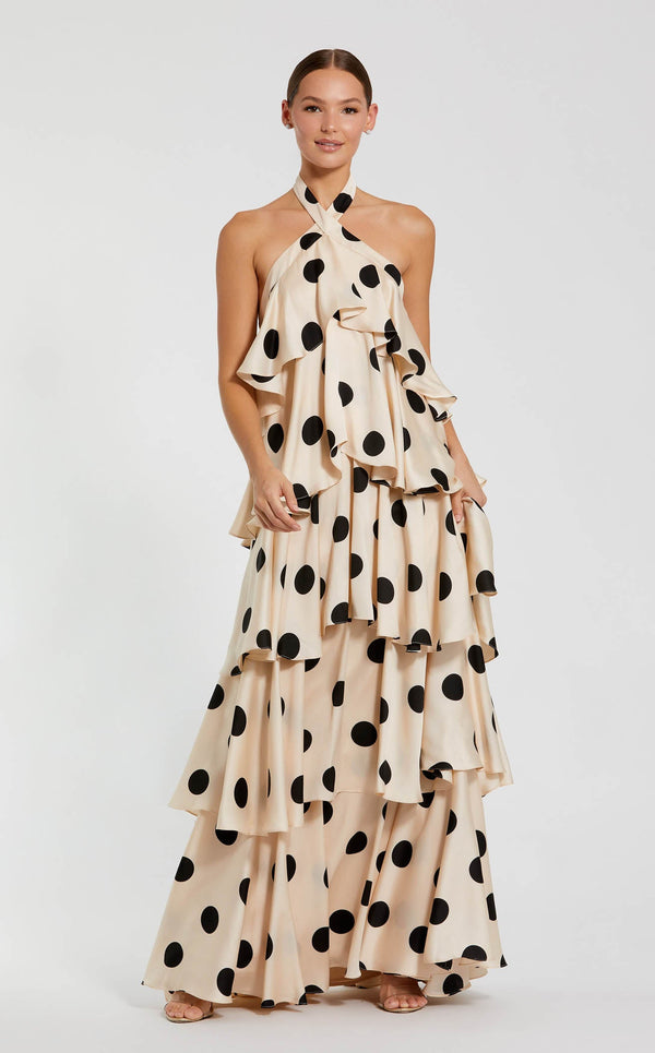 Mac Duggal 27540 Cream-Black