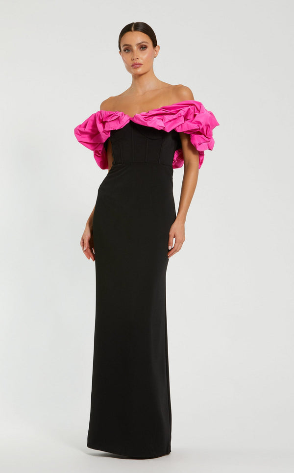 Mac Duggal 27669 Black/Hot Pink