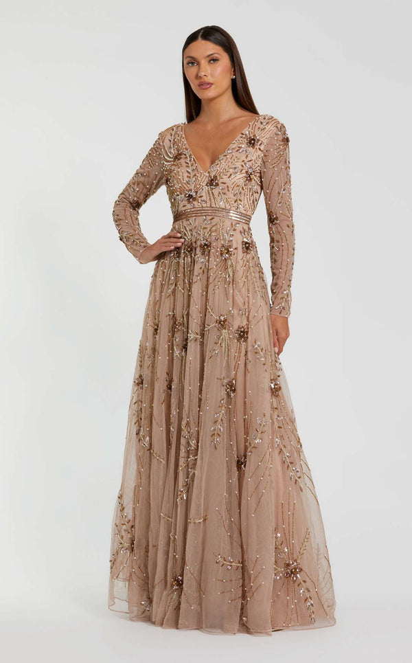 Mac Duggal 6086 Antique Rose