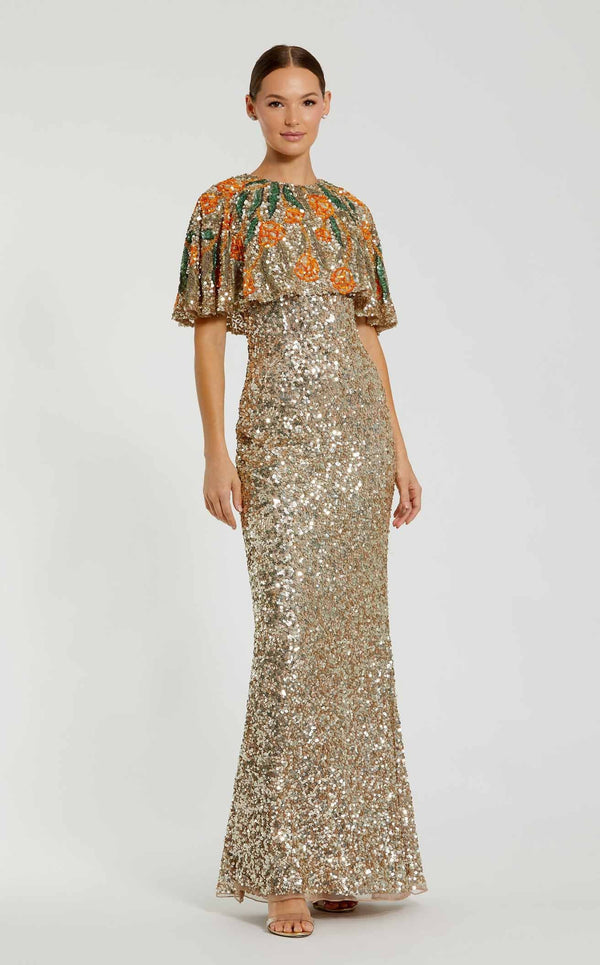 Mac Duggal 6120 Gold Multi