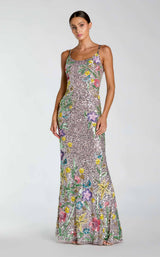 Mac Duggal 6151 Silver Multi