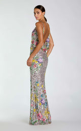Mac Duggal 6151 Silver Multi