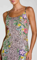 Mac Duggal 6151 Silver Multi