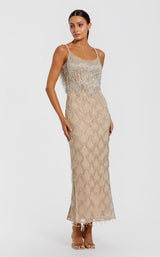 Mac Duggal 6172 Nude/Silver