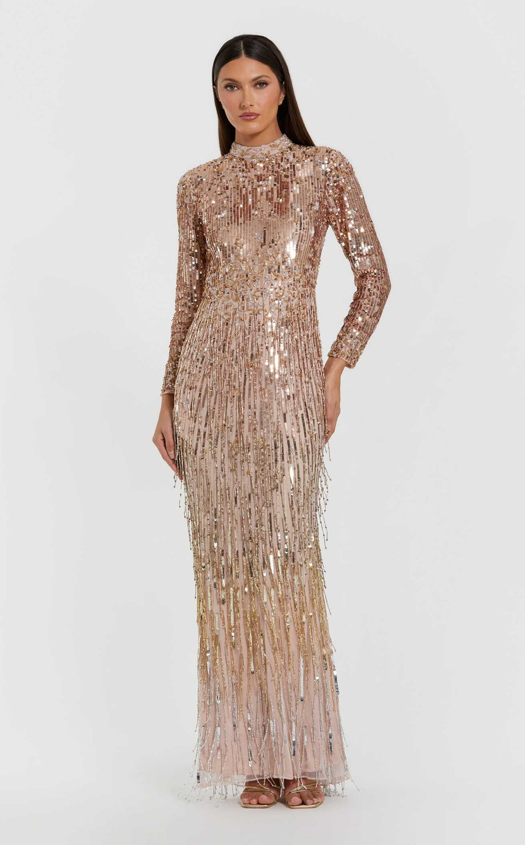 Mac Duggal 6187 Gold-Silver-Ombre