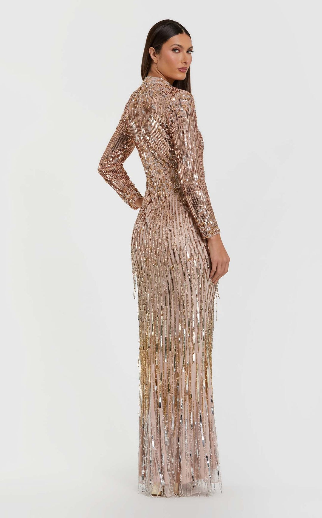 Mac Duggal 6187 Gold-Silver-Ombre