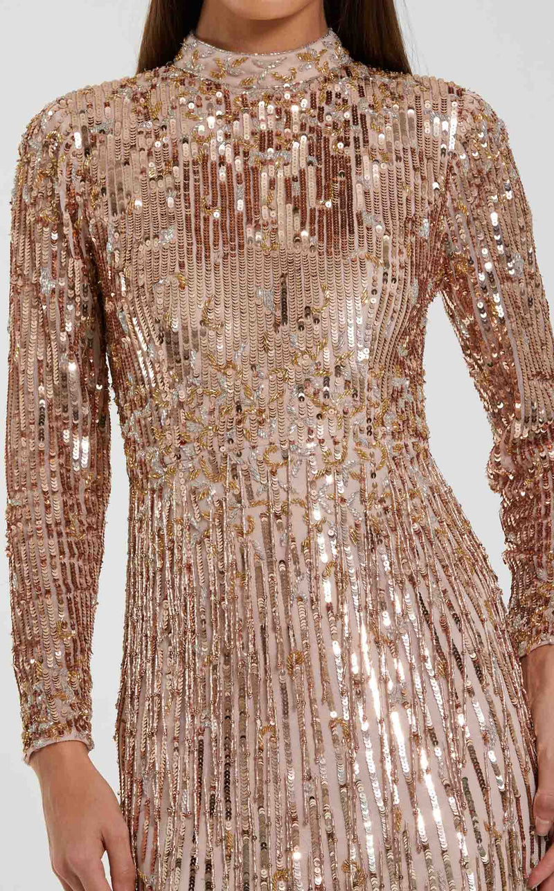 Mac Duggal 6187 Gold-Silver-Ombre