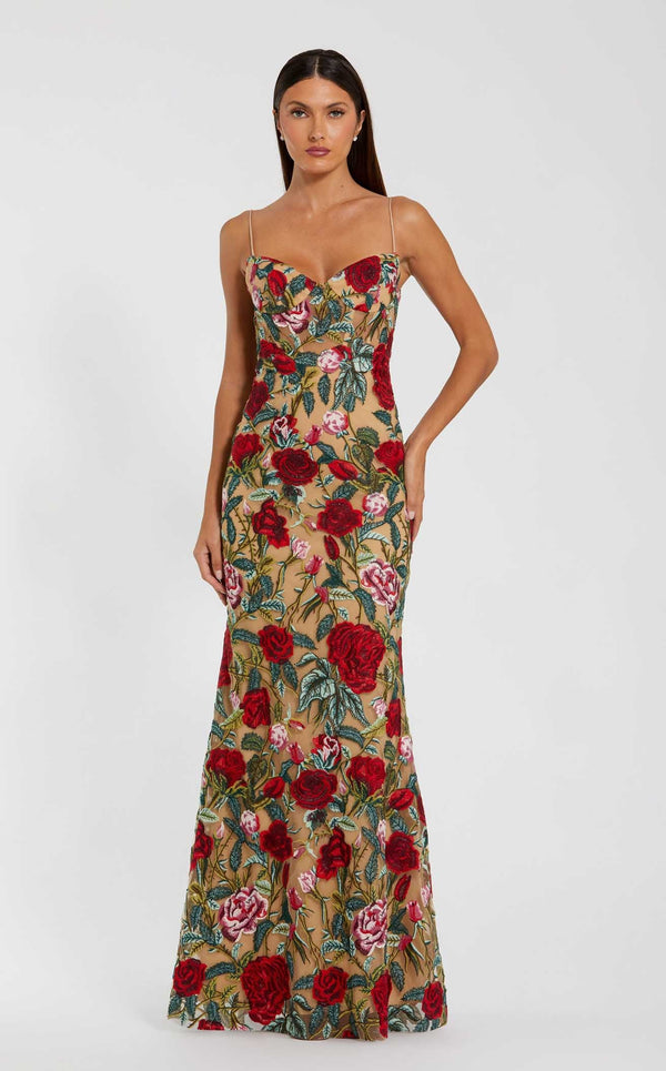 Mac Duggal 68884 Nude Multi
