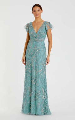 Mac Duggal 68914 Seafoam