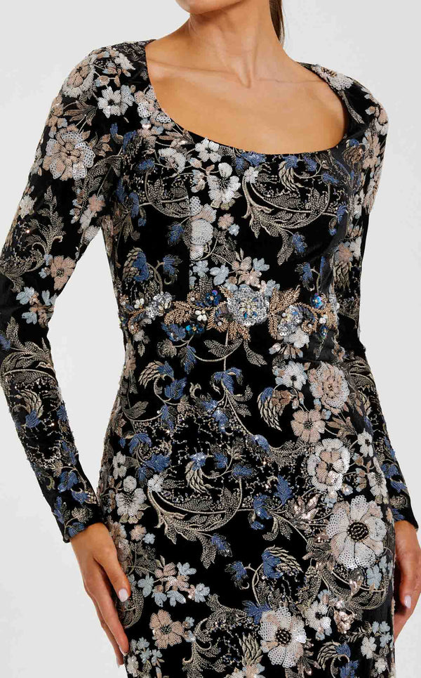 Mac Duggal 68978 Black Multi