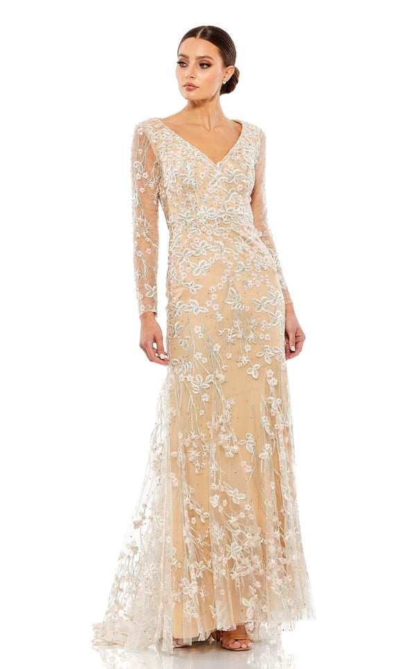 Mac Duggal 70239 Ivory/Nude
