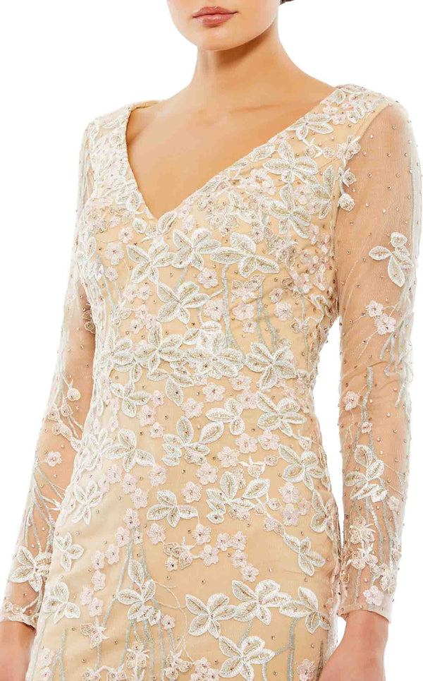 Mac Duggal 70239 Ivory/Nude