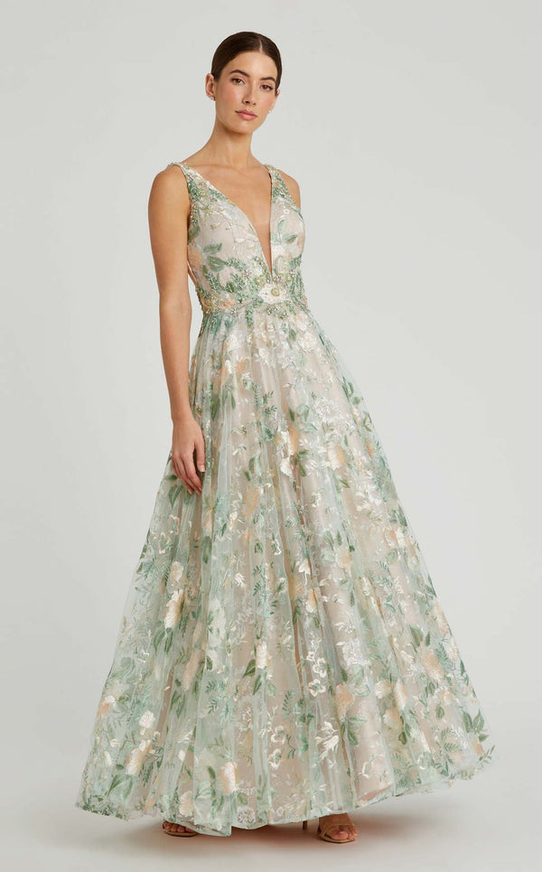 Mac Duggal 79329 Cream-Multi