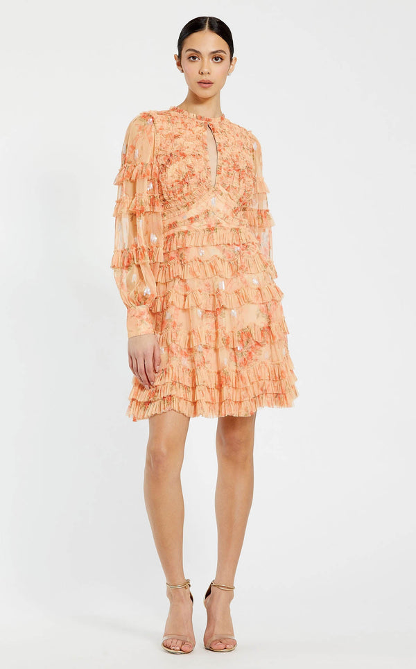 Mac Duggal 8094 Peach-Multi