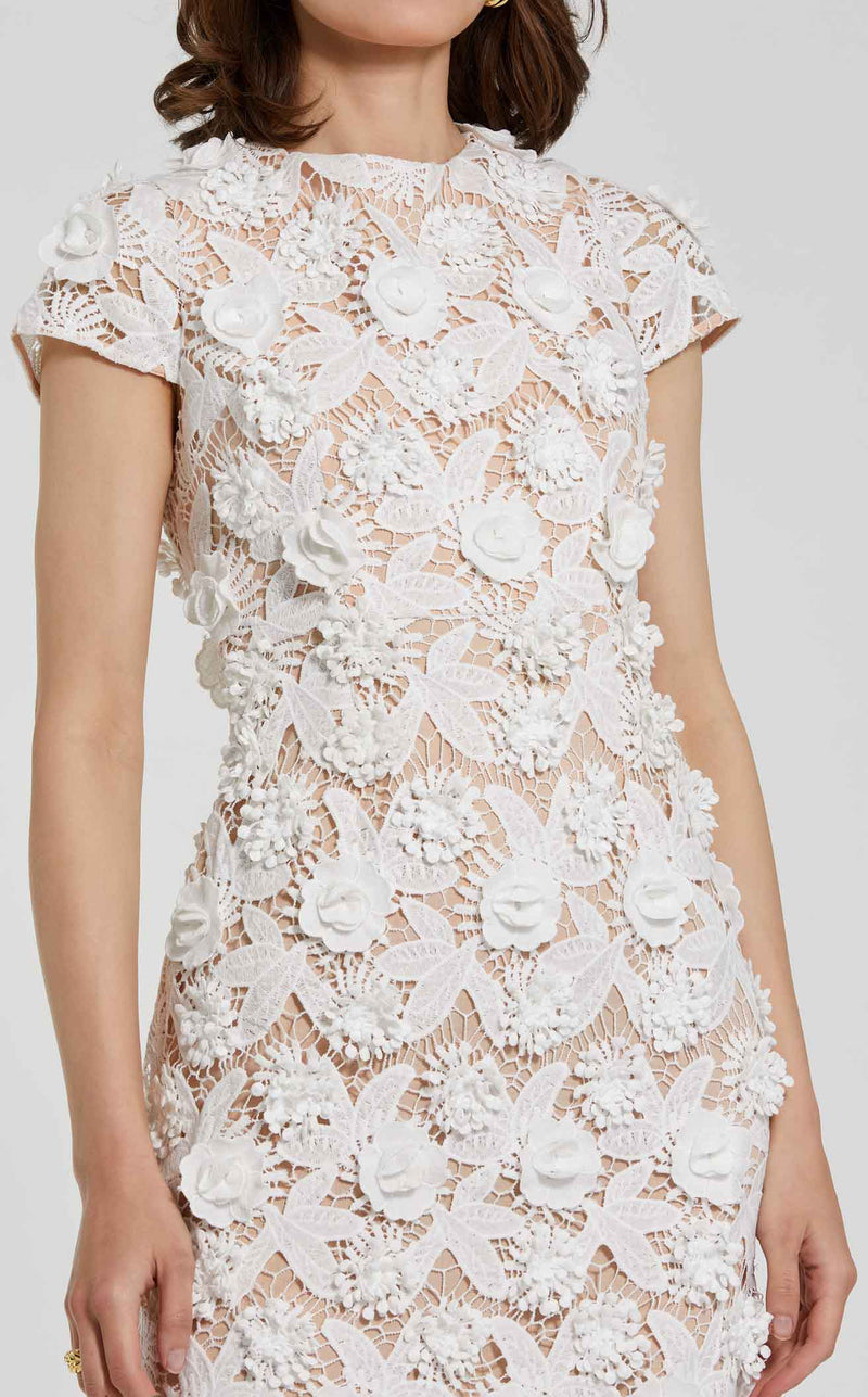 Mac Duggal 81022 Ivory/Nude
