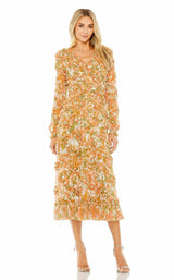 Mac Duggal 8134 Orange Multi