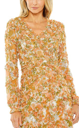 Mac Duggal 8134 Orange Multi
