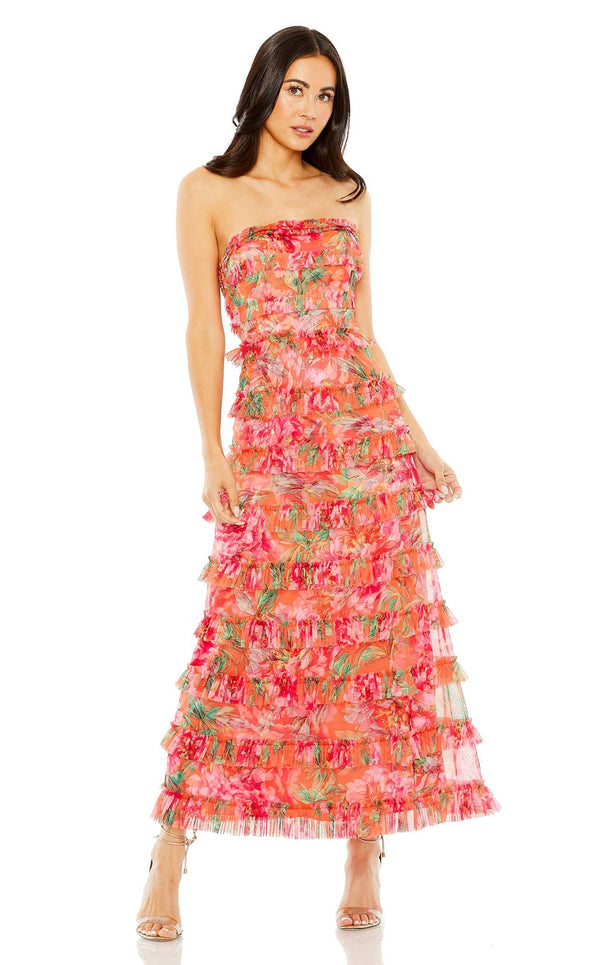 Mac Duggal 8137 Orange Multi