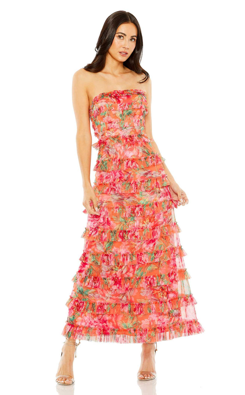 Mac Duggal 8137 Orange Multi