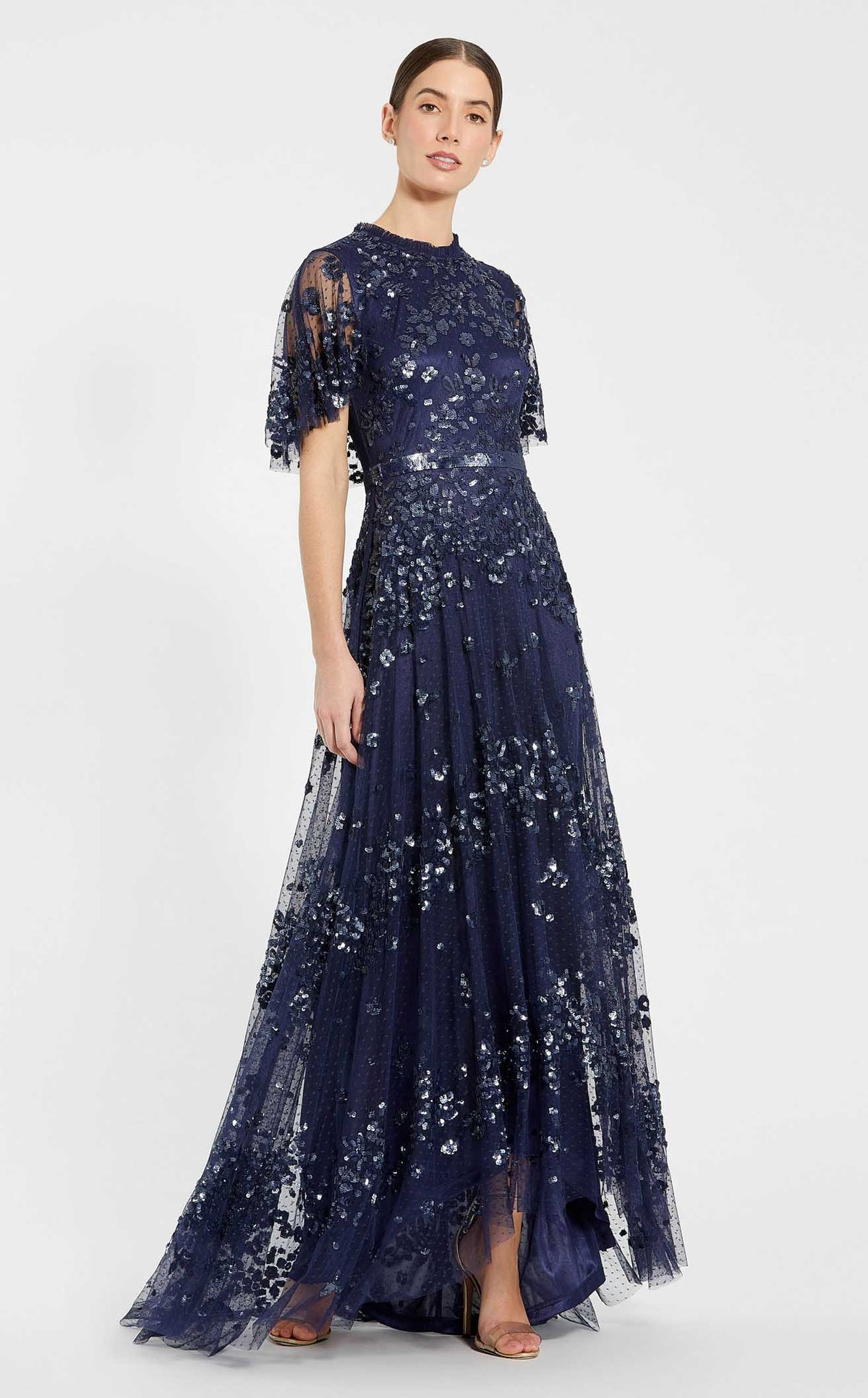 green emerald velvet dress Petite Long Sleeve Dress Formal Mac Duggal 68736 – The Dress Outlet