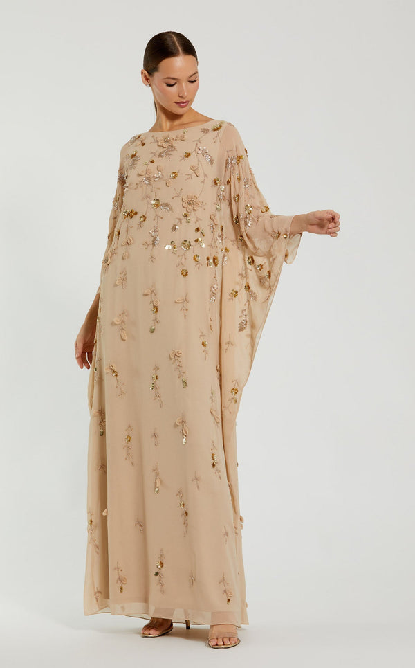 Mac Duggal 9242 Nude/Gold