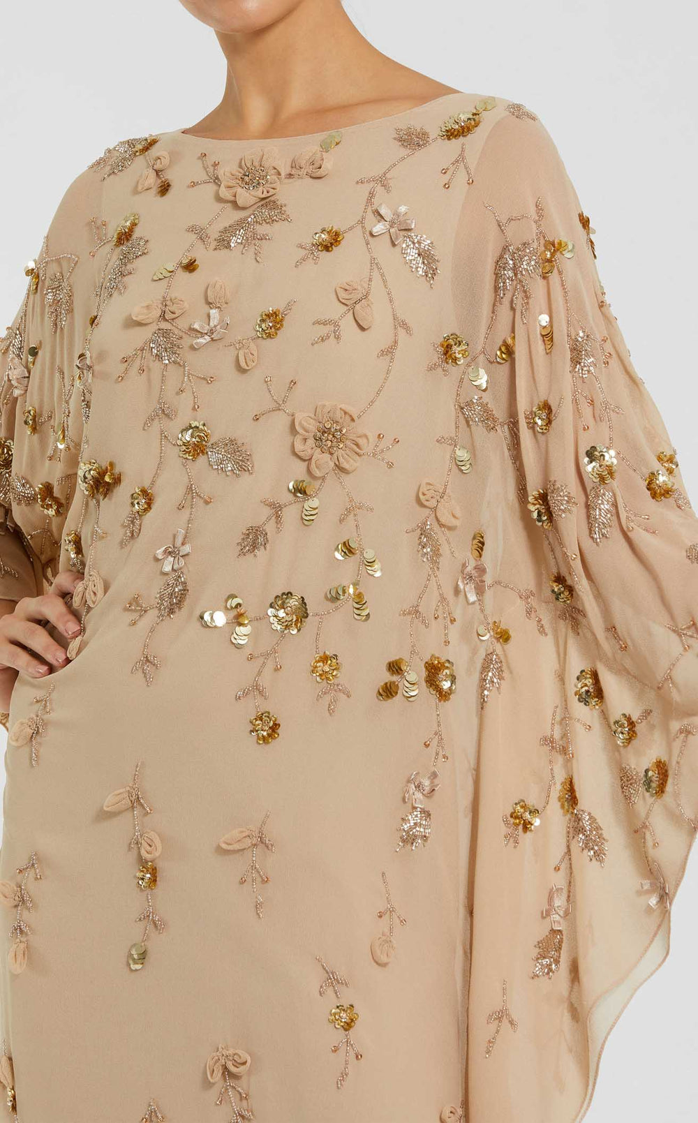 Mac Duggal 9242 Nude/Gold