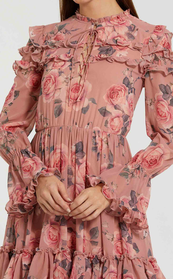 Mac Duggal 9306 Rose Multi