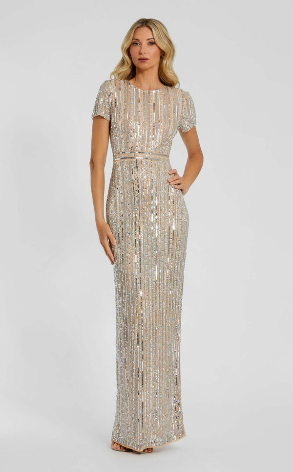 Mac Duggal 93829 Nude