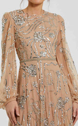 Mac Duggal 94072 Nude/Silver