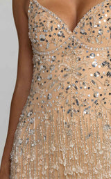 Mac Duggal 94207 Silver/Nude