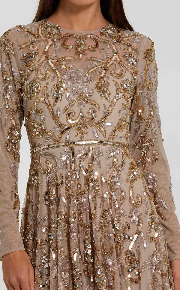 Mac Duggal 94213 Mocha-Gold