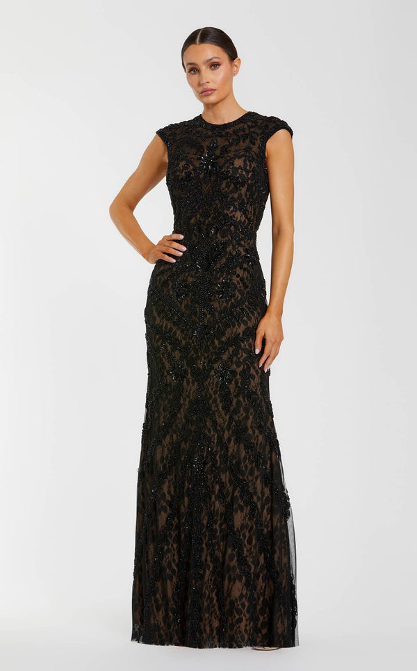 Mac Duggal 94276 Black-Nude