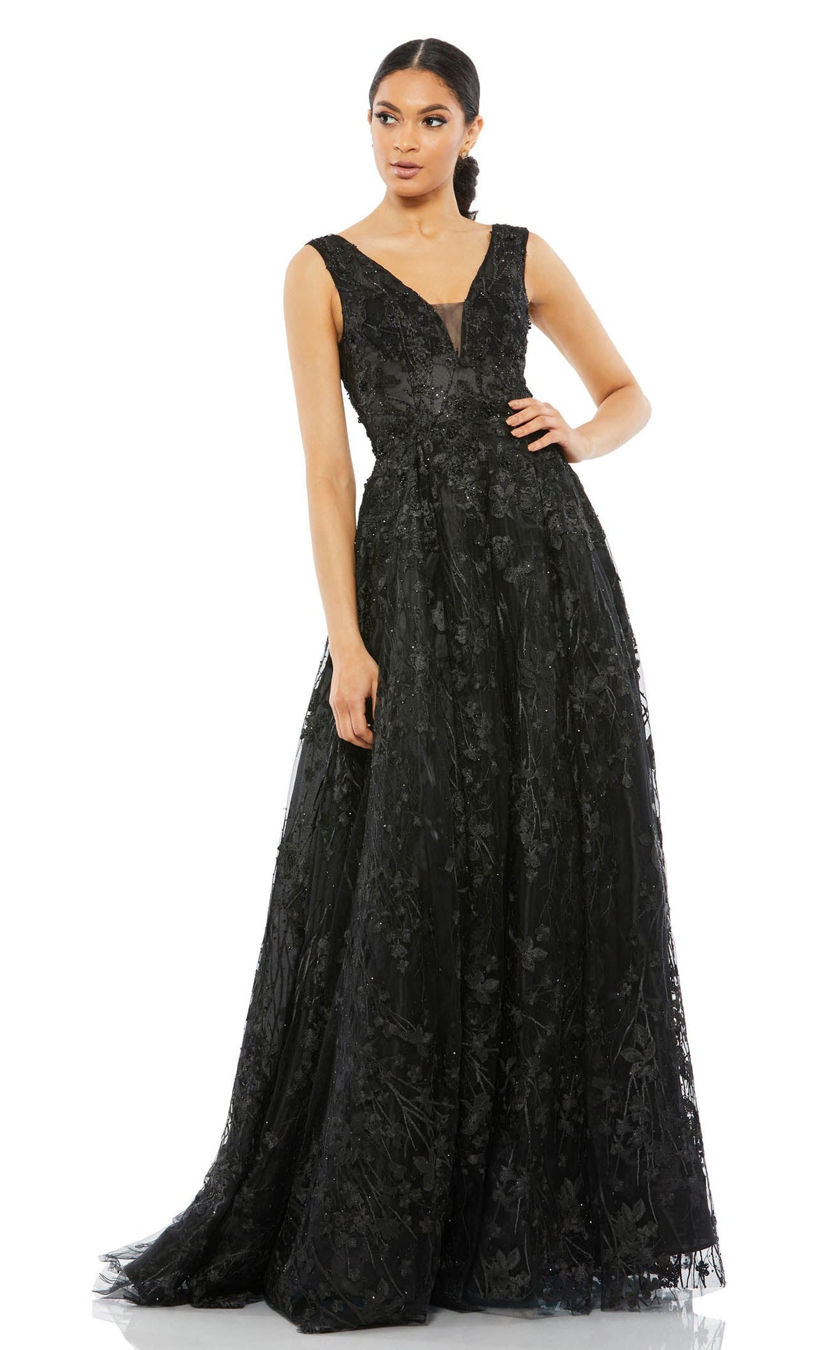 Mac duggal black ball gown sales