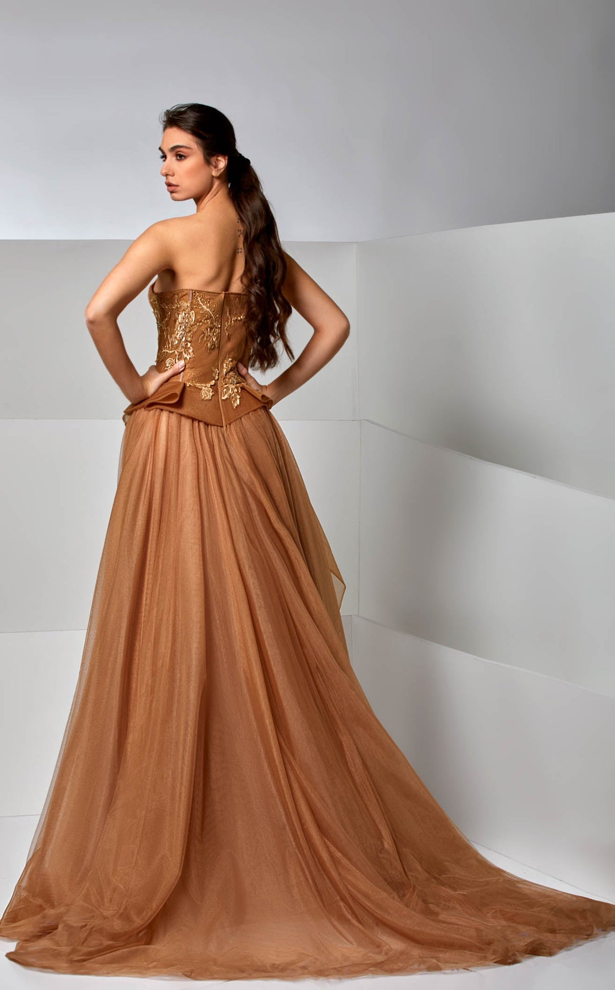 green emerald velvet dress Ladivine CDS546 Prom Dress - Red main image 0