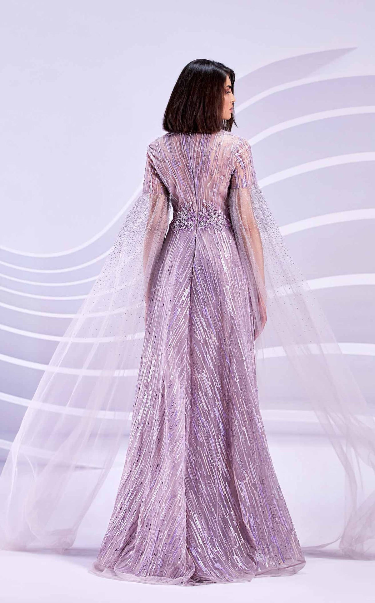 Modessa Couture M20319 Prom Dress - Lilac-Marble