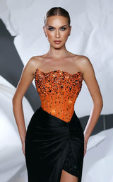 Modessa Couture M24604 Black-Orange
