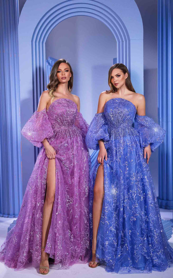 Modessa Couture M24640 Lavender&Blue