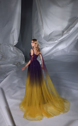 Modessa Couture M24644 Purple/Yellow