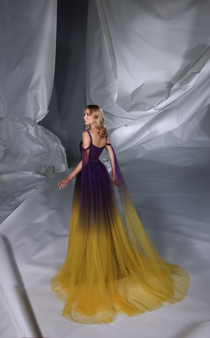 Modessa Couture M24644 Purple/Yellow