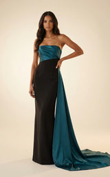 Modessa Couture M26731 Black/Teal